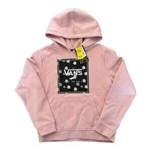 NWT VANS Winter Floral Box Girls Hoodie Mauve Sweatshirt Size Large 14-16